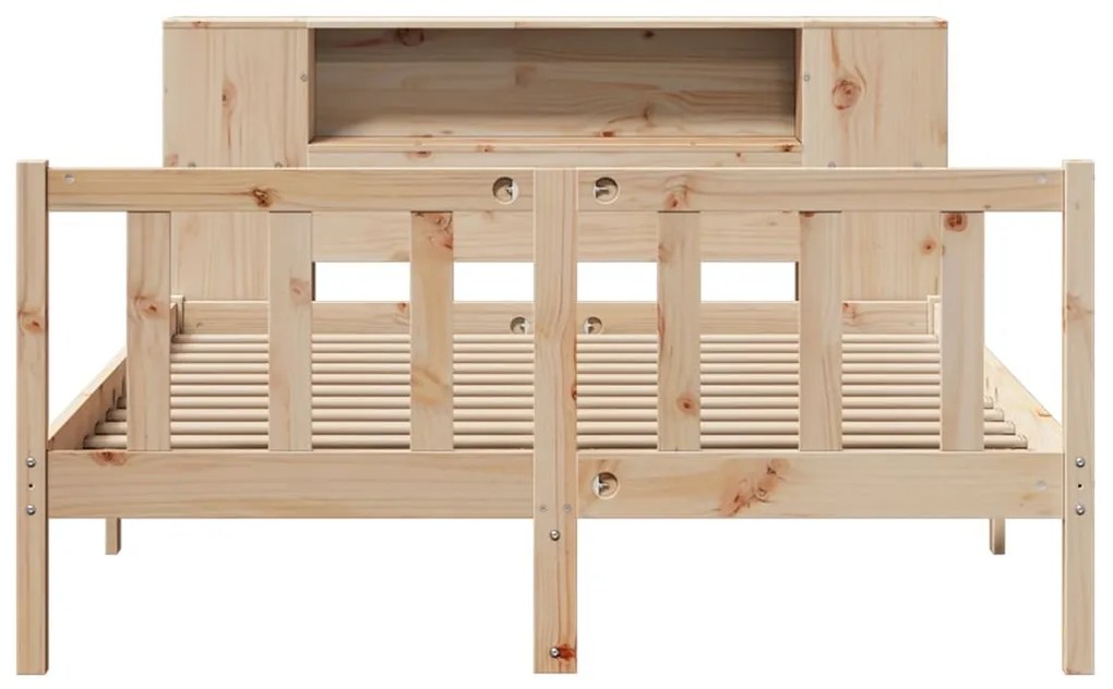 Cama com estante sem colchão 135x190 cm pinho maciço