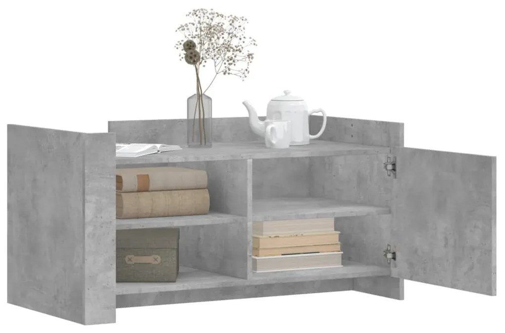 Mesa de centro 100x50x50cm derivados de madeira cinza cimento