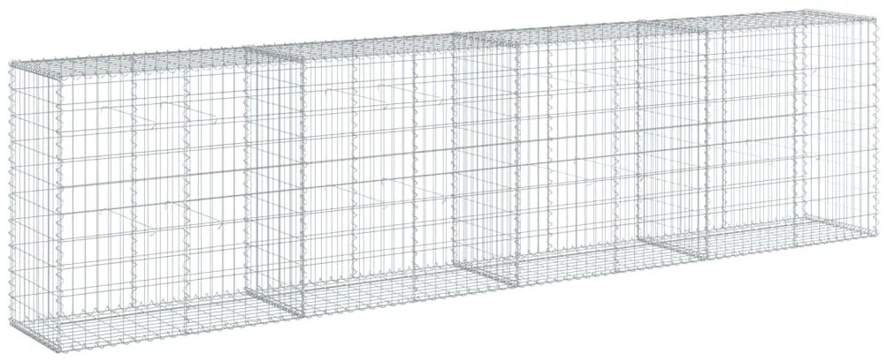 Cesto gabião com cobertura 400x50x100 cm ferro galvanizado