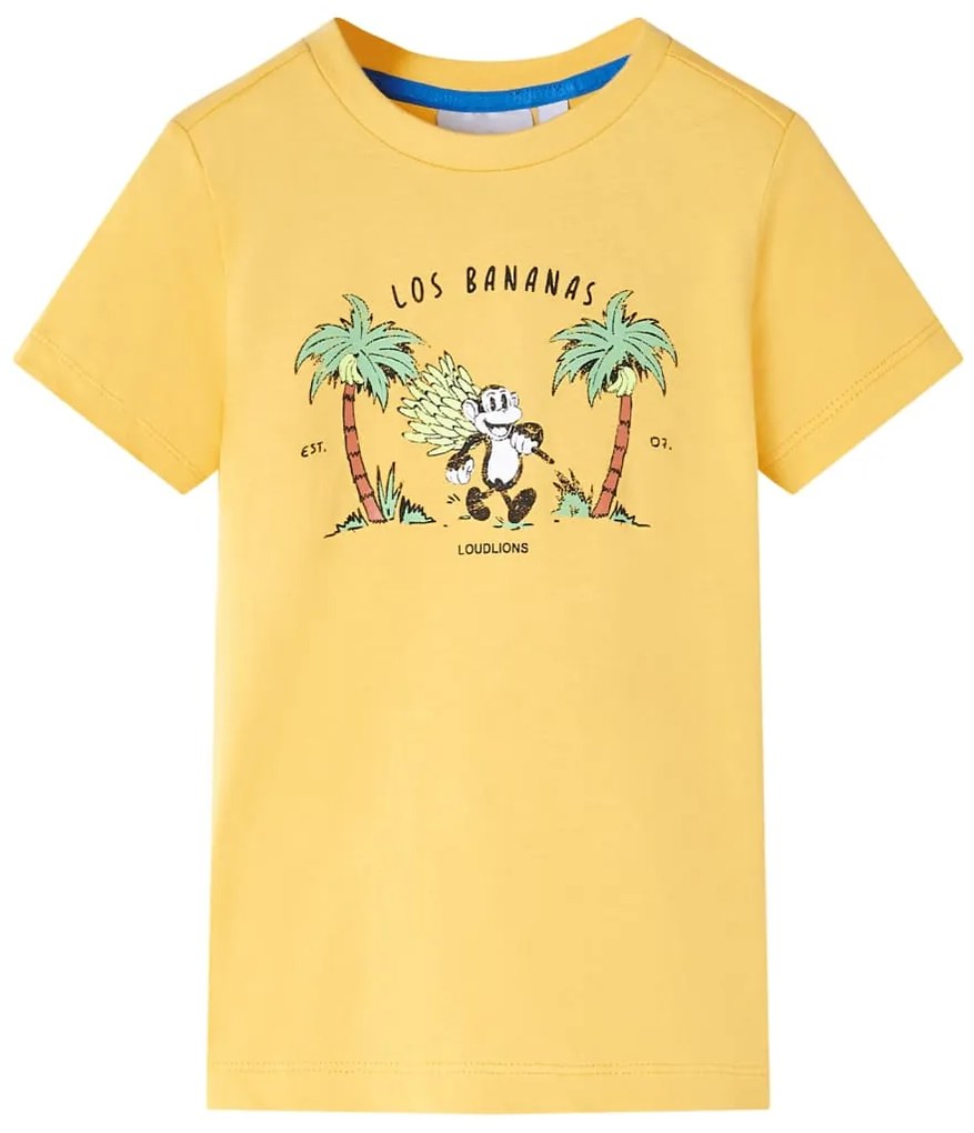 T-shirt infantil ocre-claro 92