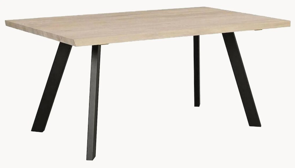 Mesa de jantar com tampo em madeira de carvalho Fred