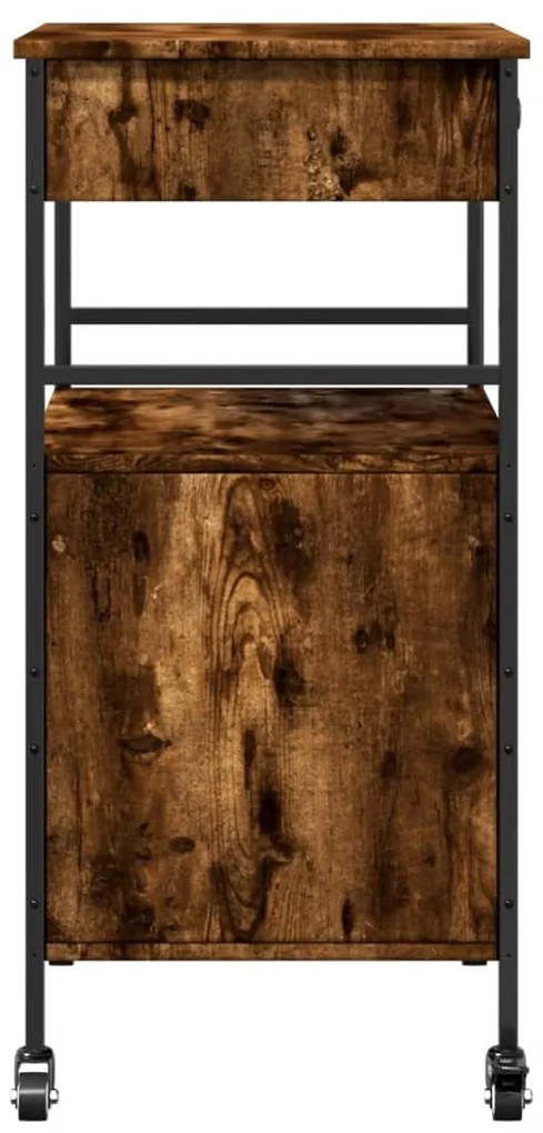 Carrinho de cozinha 56x43x89,5cm deriv. madeira carvalho fumado