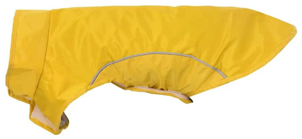 Capa de chuva para cães com tiras reflectoras amarelo XXS
