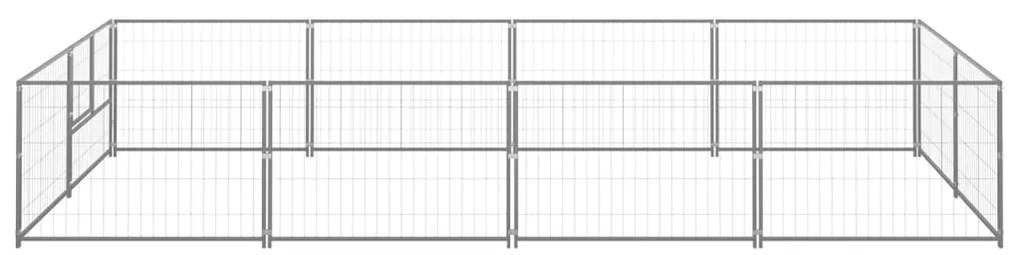 Canil para cães 8 m² aço prateado