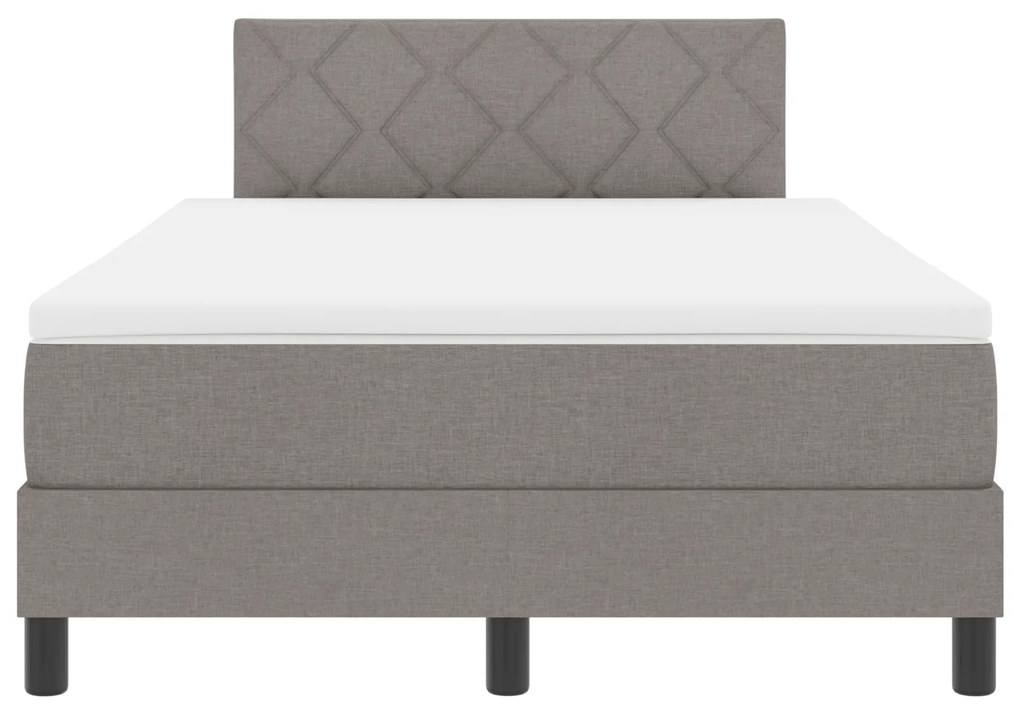 Cama Box com Colchão Taupe 120x190 cm Tecido