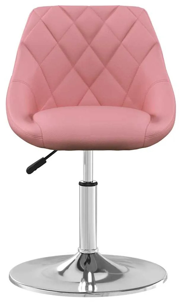 Cadeiras de jantar giratórias 2 pcs veludo rosa