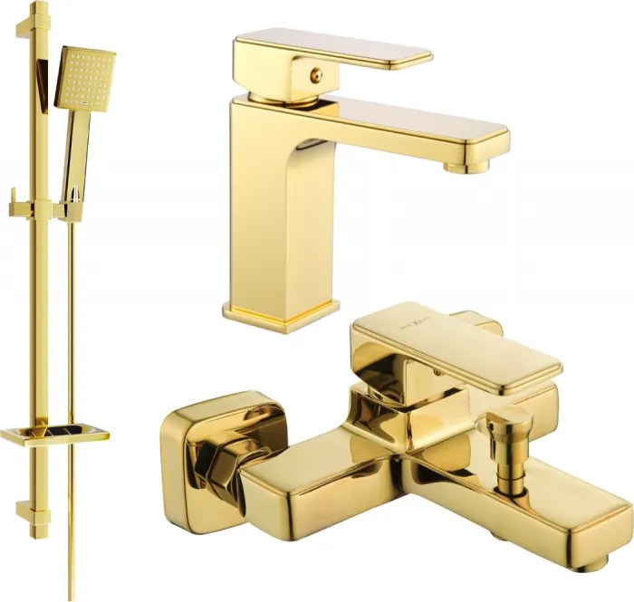 Mexen Cetus Conjunto de banho DQ45, dourado - 744303DQ45-50
