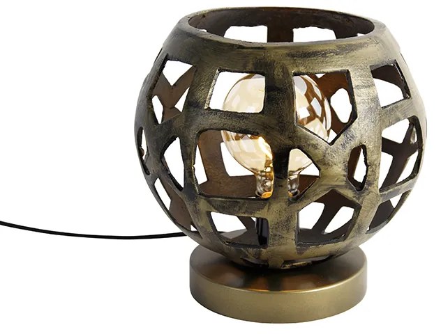 Candeeiro de mesa industrial dourado antigo - Bobby Industrial