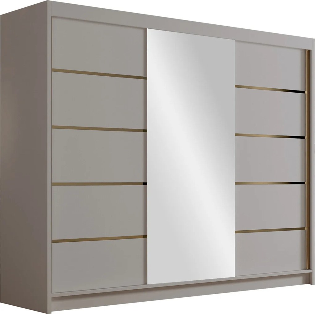 Roupeiro Closico 184, Caxemira, 215x250x58cm, 203 kg, Portas para roupeiro: Deslizante