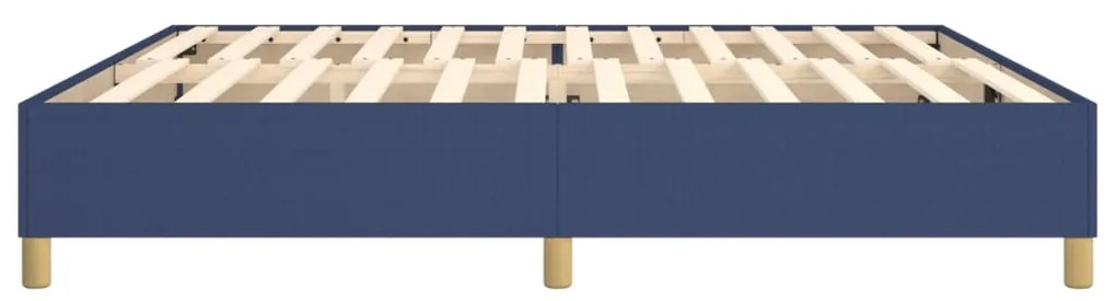 Estrutura de cama sem colchão 200x200 cm tecido azul