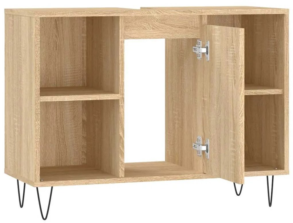 Armário p/ casa banho 80x33x60cm deriv. madeira carvalho sonoma