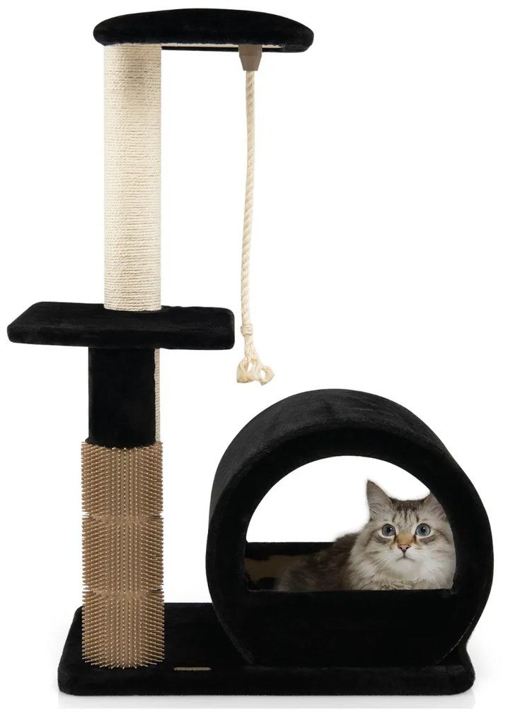Torre de árvore para gatos de vários níveis com poleiro superior para animais de estimação
