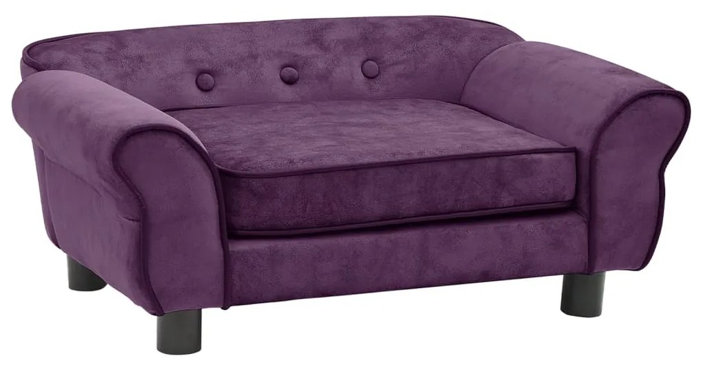 vidaXL Sofá para cães 72x45x30 cm pelúcia bordô