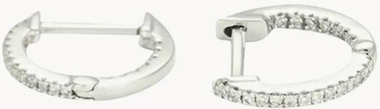 Brincos de argola em ouro branco com diamantes Perfect Créoles