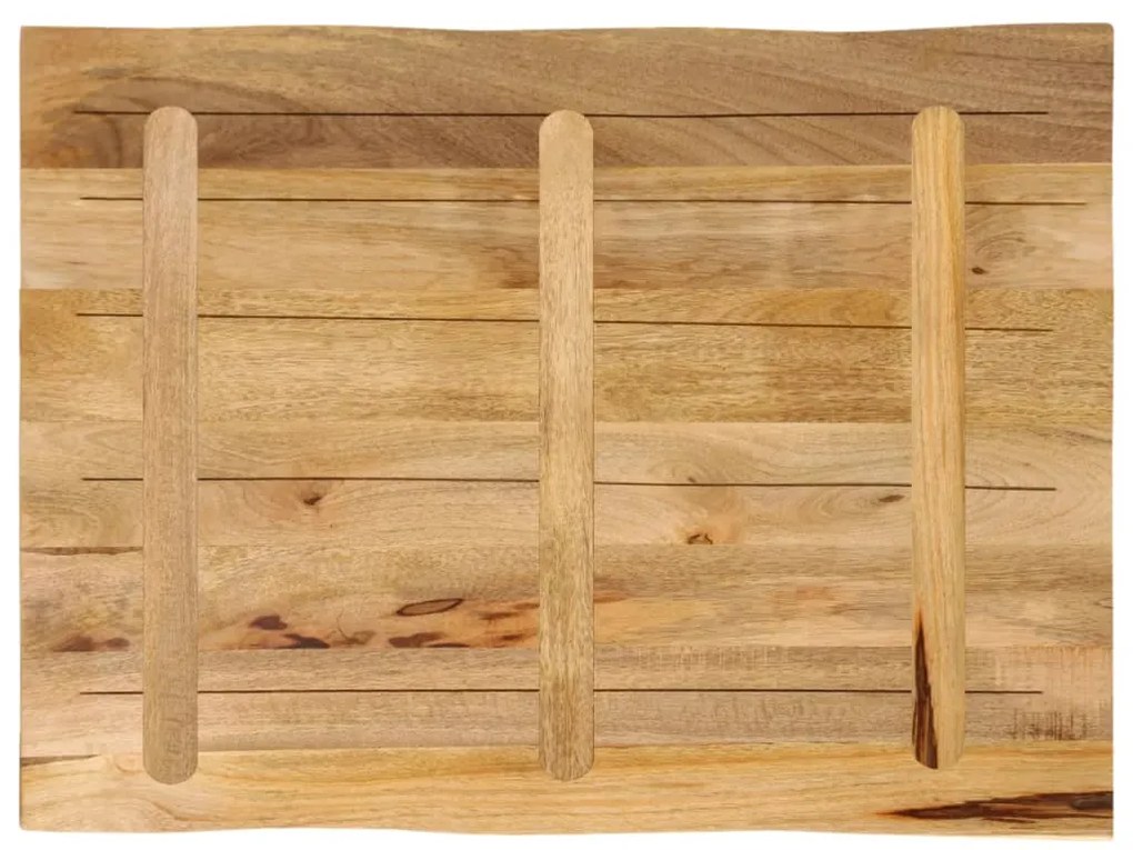 Tampo de mesa c/ borda viva 90x60x3,8cm mangueira áspera maciça