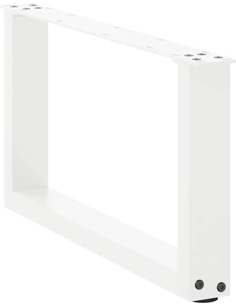 Pés para mesa de centro em formato de U, 2 peças, branco, 70x(30-31) c