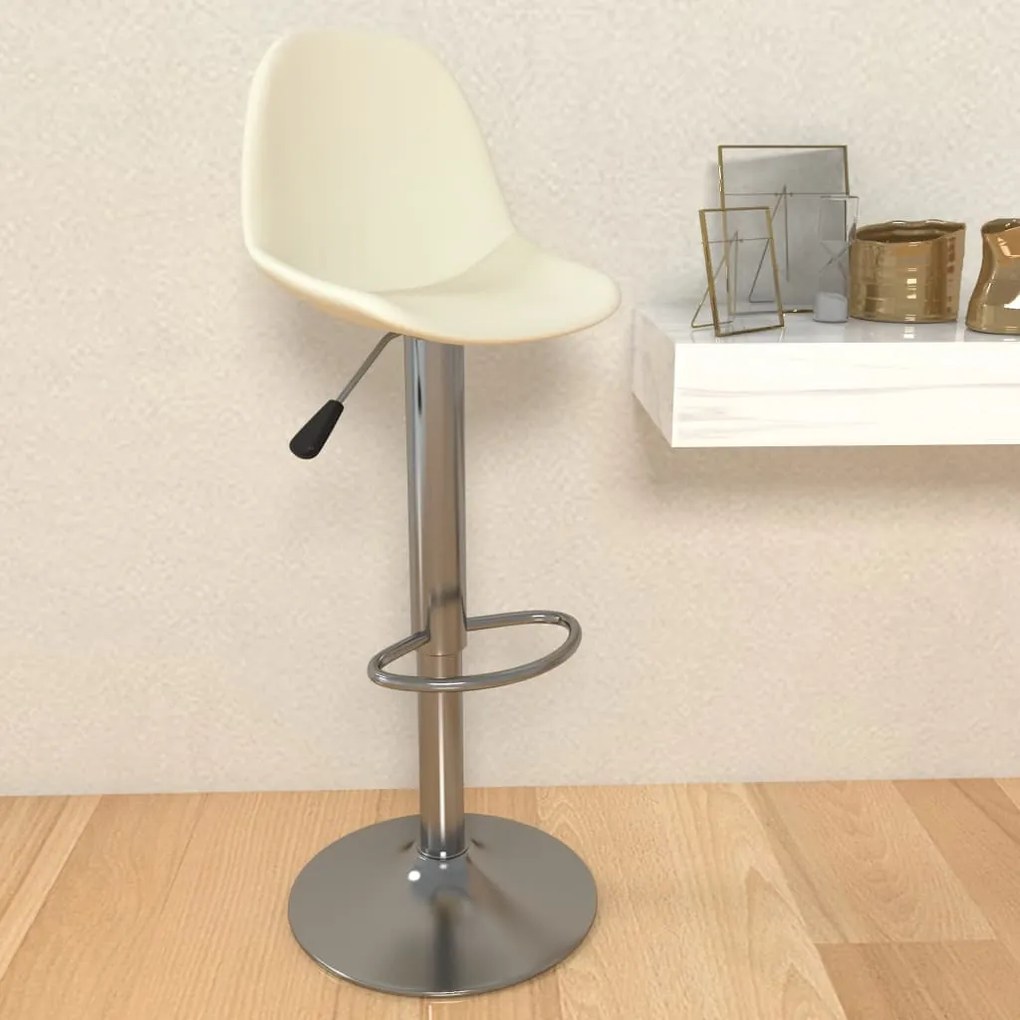 vidaXL Banco de bar tecido cor creme