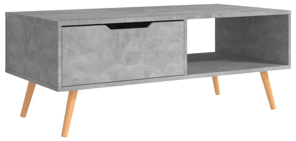 Mesa de centro 100x49,5x43 cm aglomerado cinzento cimento