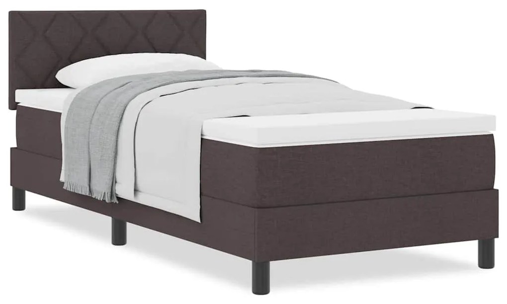 Cama Box com Colchão Castanha 100x200 cm Tecido