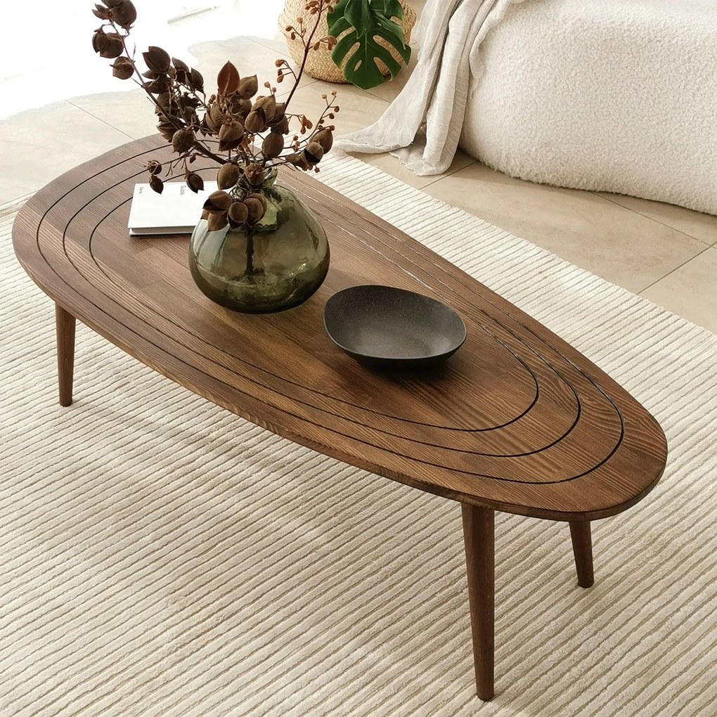 Mesa de Café Sweet - Cor Nogueira - 115x38x50 cm