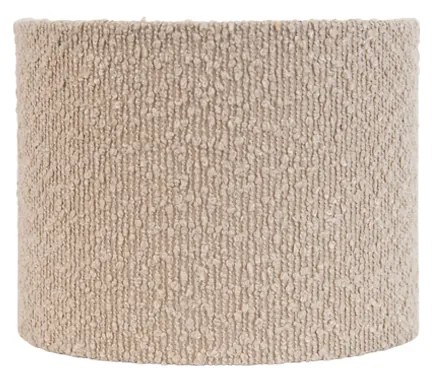 Abajur de tecido bege com tecido de pelúcia 18/18/14 Moderno