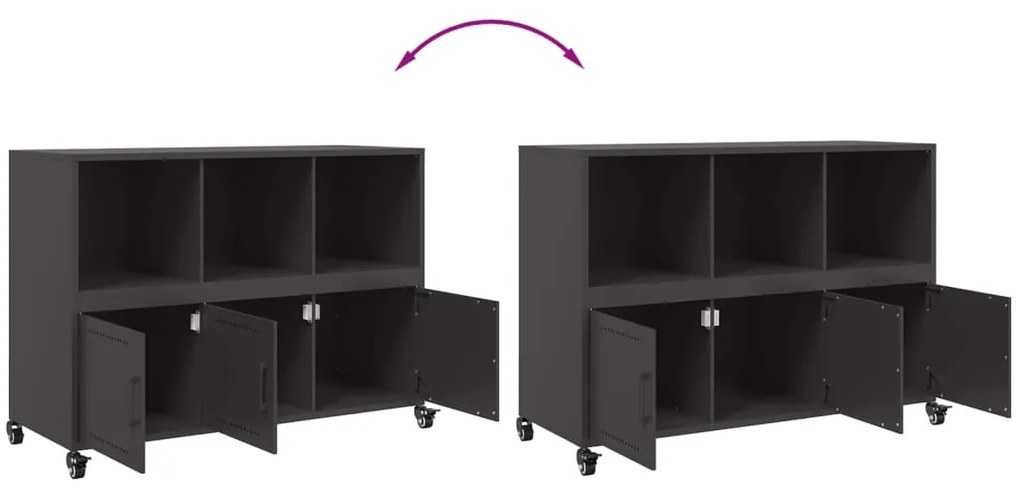 Aparador 100,5x39x72 cm aço preto