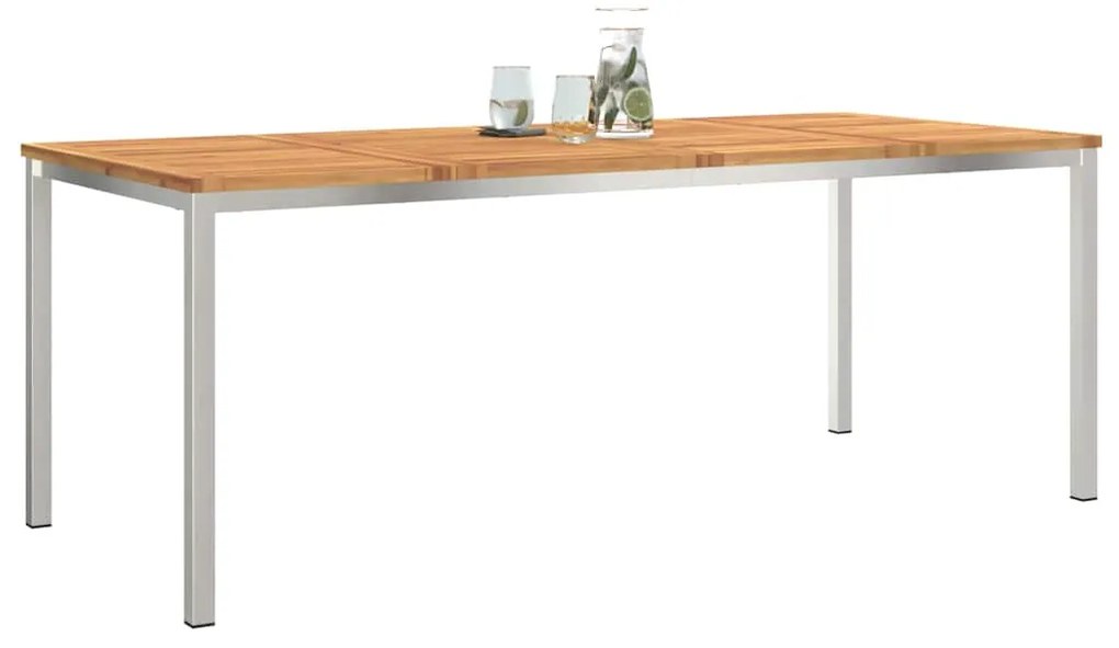Mesa de Jantar Exterior 200x90x74,5 cm Madeira Maciça de Acácia