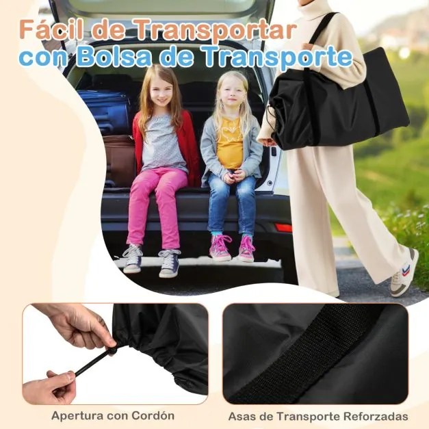 Mini trampolim de 90 cm para crianças com luzes dobrável para interior e exterior com barra de espuma e cobertura de segurança Multicolorido