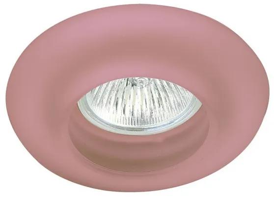 Donut Pink Glass Fixed Recessed Light
