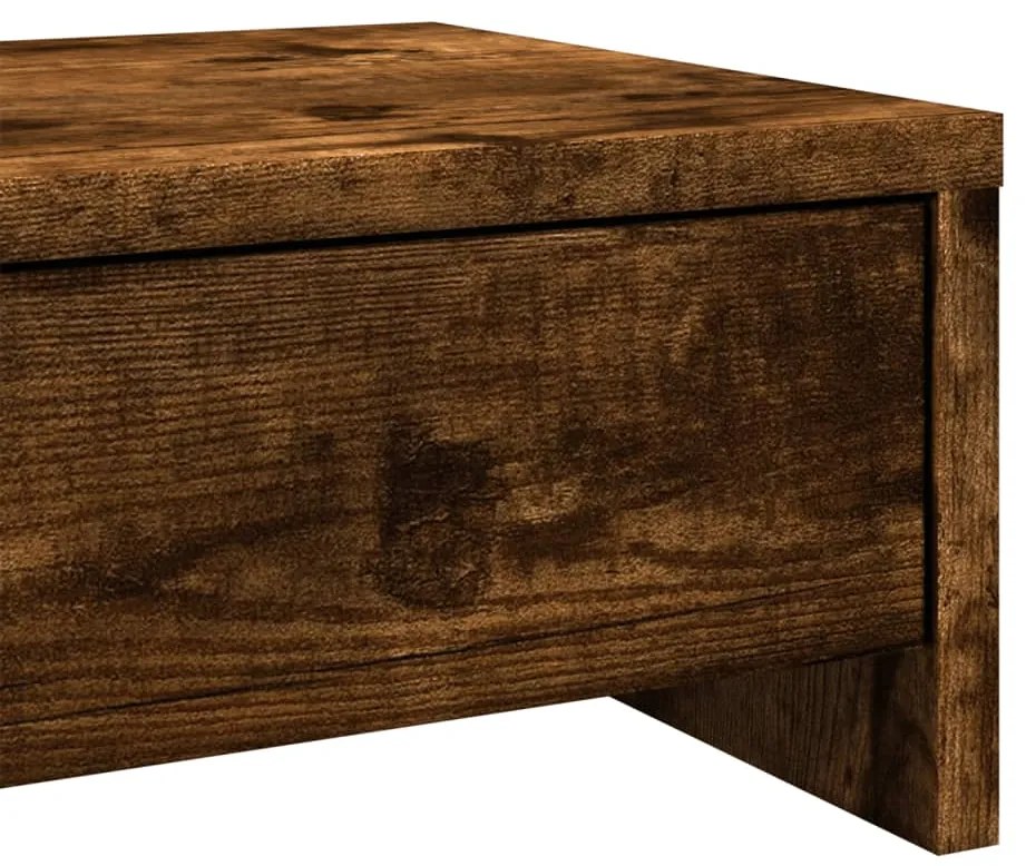 Suporte p/ monitor c/ gavetas derivados madeira carvalho fumado