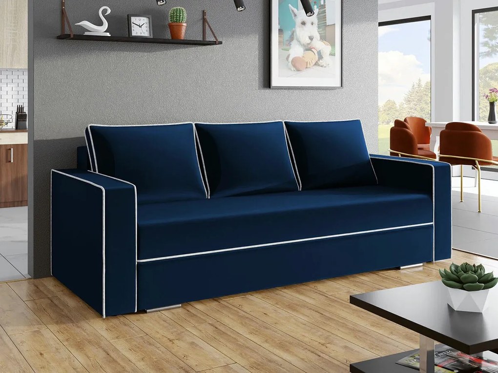 Sofá-cama Decatur 101, Cama com arrumação, 91x230x92cm, 106 kg, Pernas: Madeira