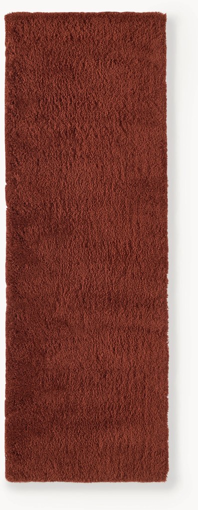 Passadeira felpuda de pelo comprido relevo Leighton