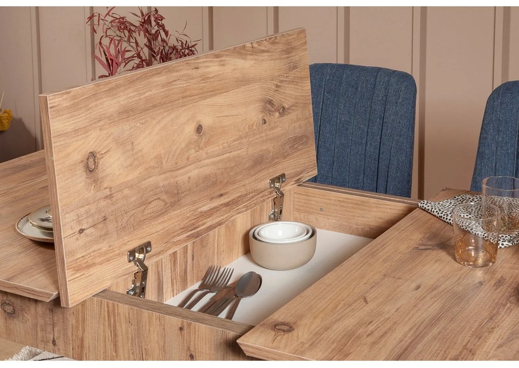 Conjunto de Mesa de Jantar Extensível e Cadeiras Vina – Pinho Atlântic