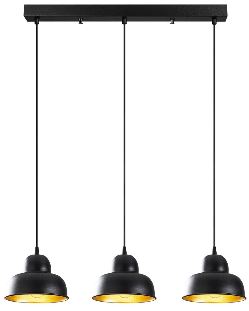 Candeeiro de Teto Berceste – Preto – 70 x 40 cm