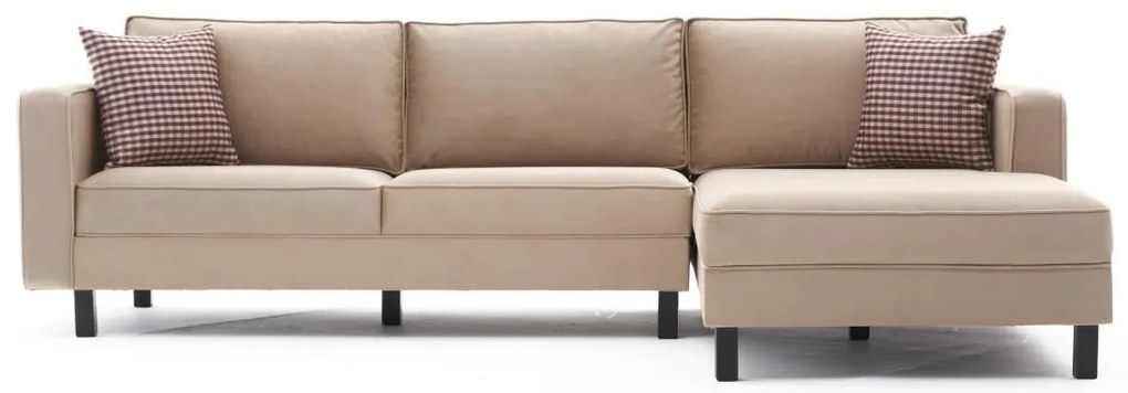 Sofá de Canto Kale – Creme – 258x83x181 cm