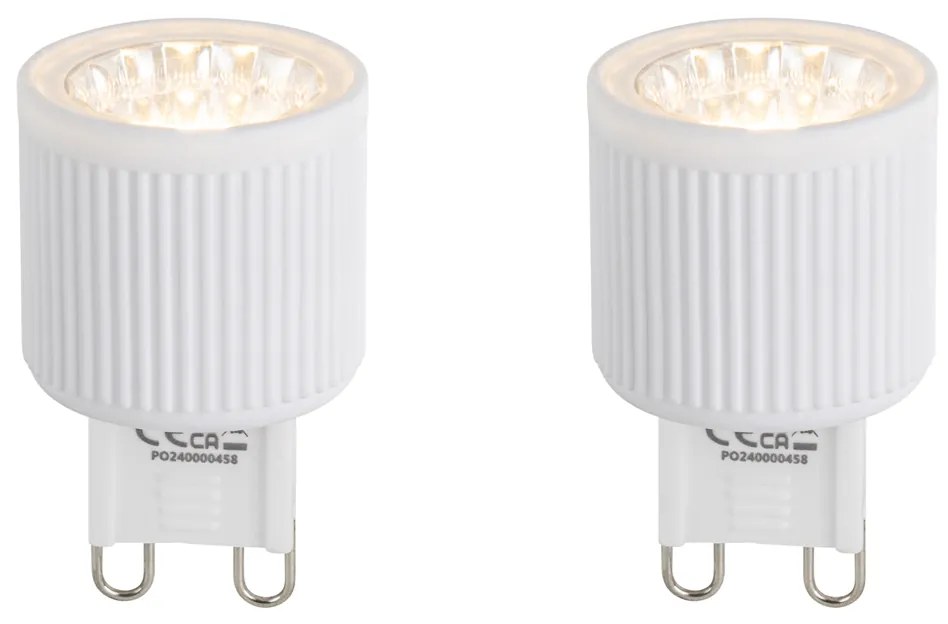 Conjunto de 2 Lâmpadas LED G9 24mm Reguláveis 3W 300 lm 2700K
