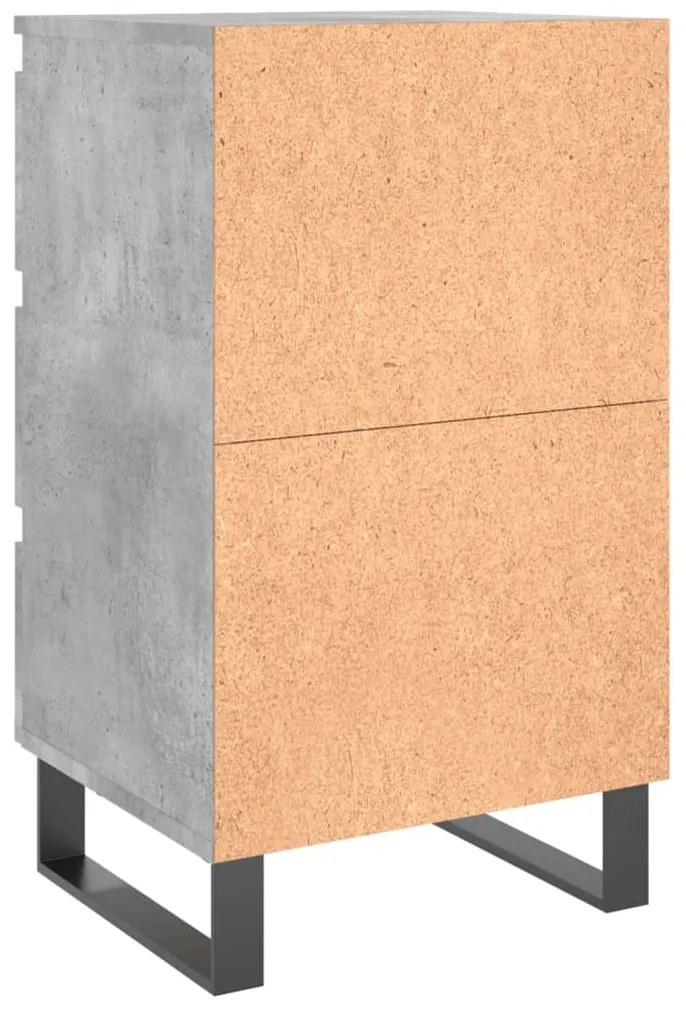 Mesas de cabeceira 2 pcs derivados madeira cinza cimento
