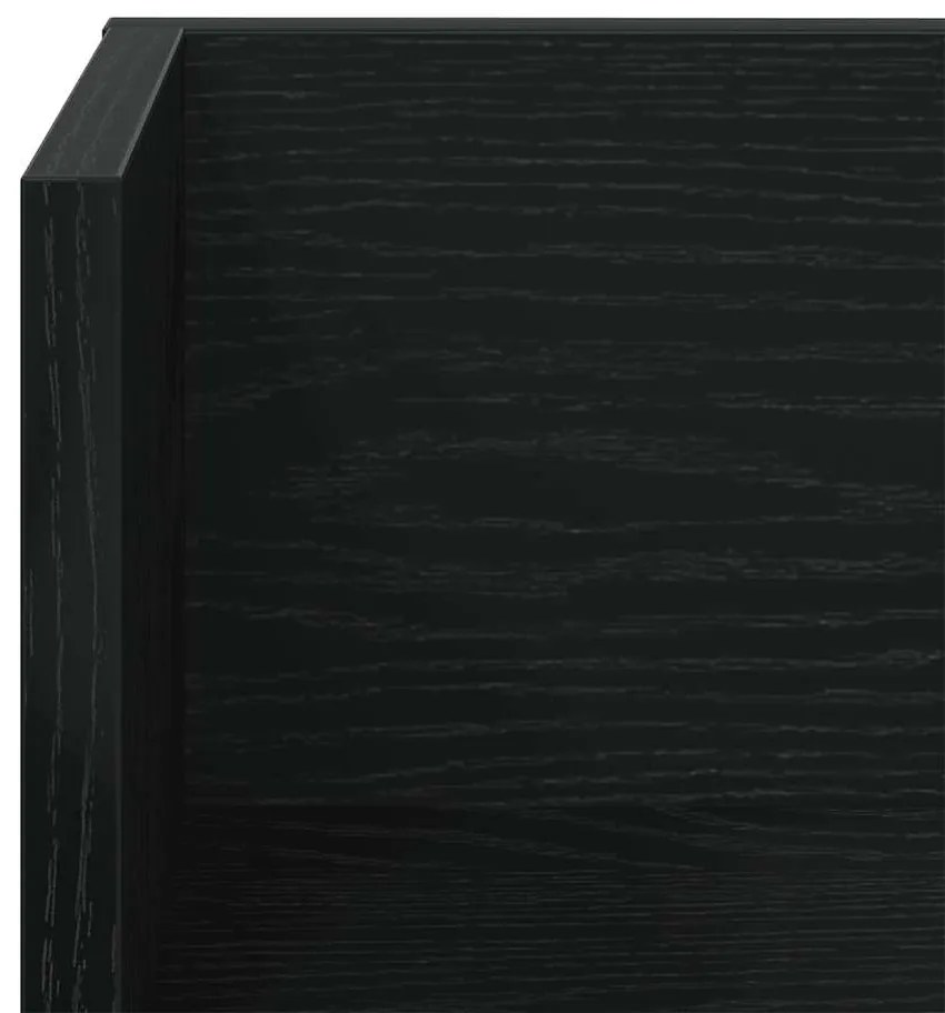 Prateleiras parede 2pcs 100x16,5x16,5cm derivados madeira preto