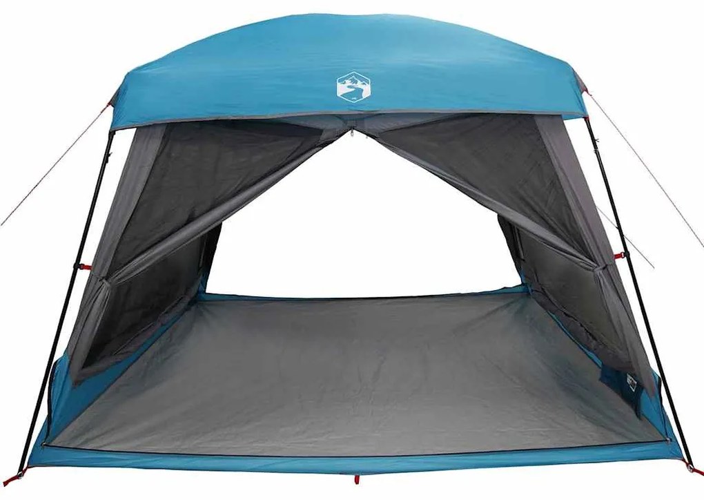 Tenda familiar estilo cabana para 6 pessoas impermeável azul