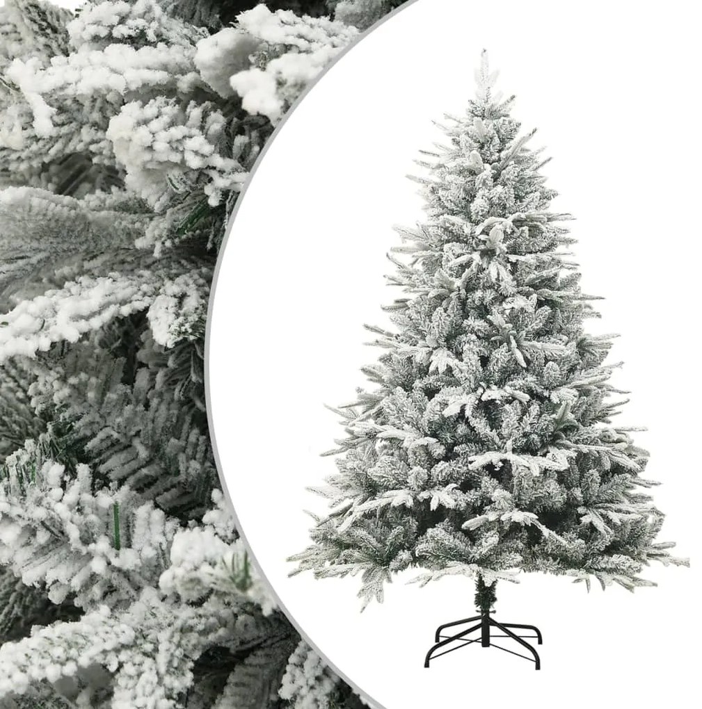 328493 vidaXL Árvore de Natal artificial com neve 150 cm PVC e PE verde