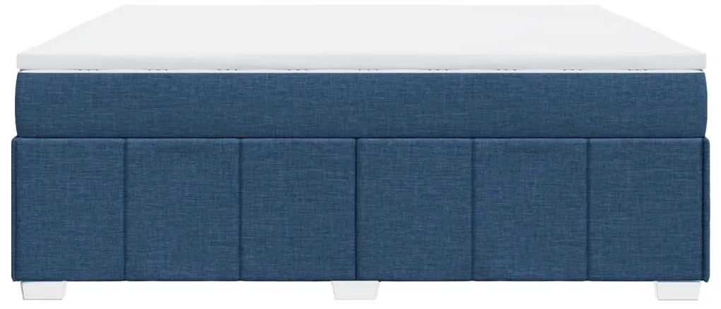 Cama com molas/colchão 180x200 cm tecido azul