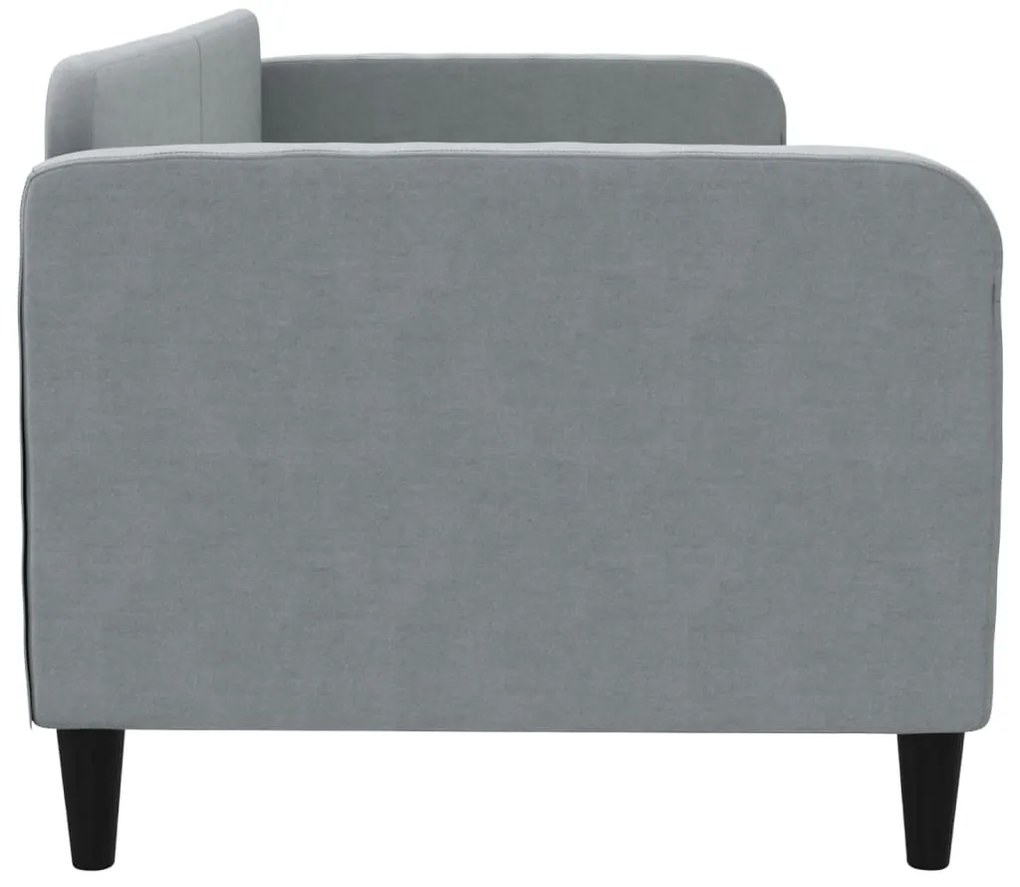 Sofá-cama 80x200 cm tecido cinzento-claro