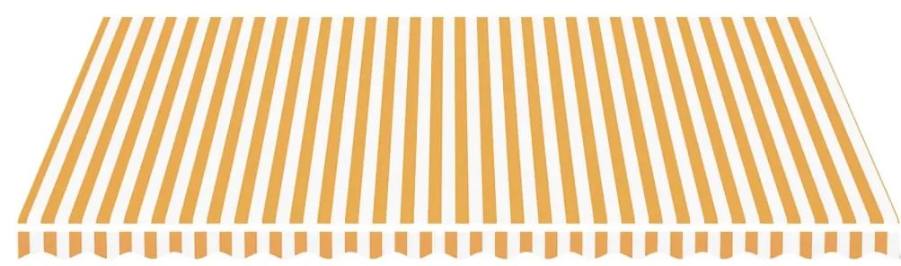 Tecido de substituição para toldo 5x3,5 m amarelo e branco
