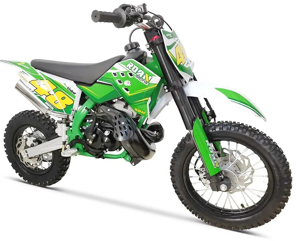 MINI MOTO Crianças MINICROSS gasolina Roan 50M 50cc 9cv 12/10" réplica KTM Verde