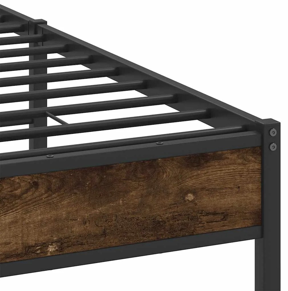 Estrutura cama s/ colchão derivados de madeira carvalho fumado