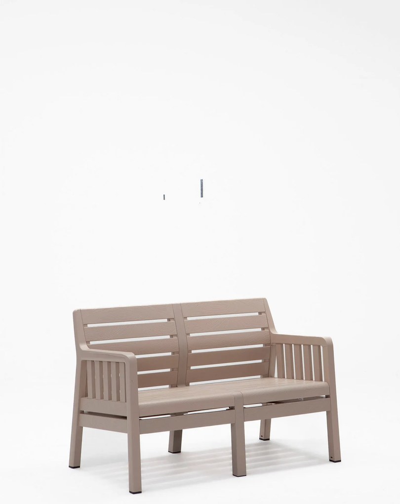 Conjunto de Lounge de Jardim Lara em Cappuccino com Sofá de 2 Lugares,