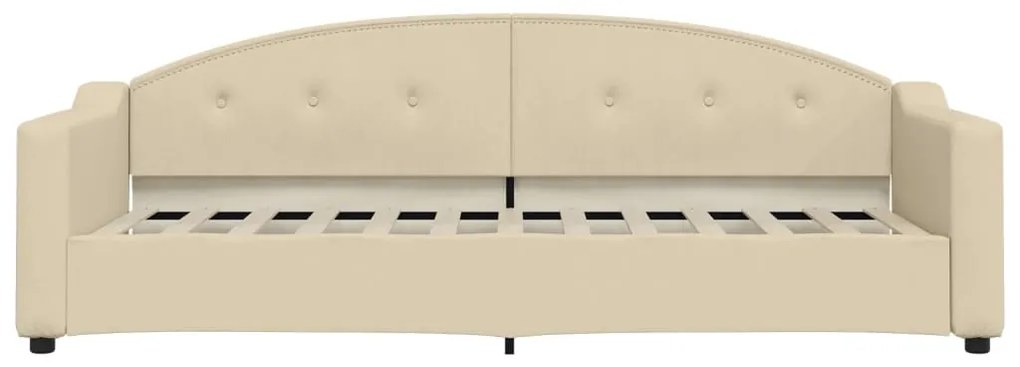 Sofá-cama 80x200 cm tecido cor creme