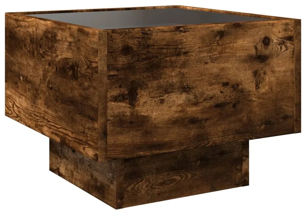 Mesa de apoio c/ LEDs 40x40x30 cm derivados de madeira