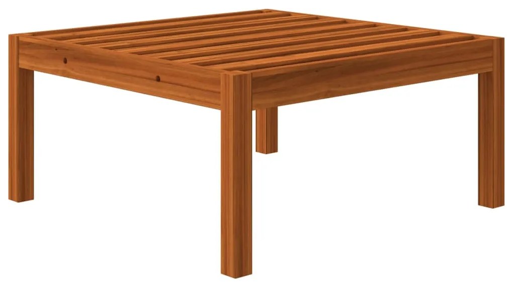 4 pcs conjunto lounge jardim c/ almofadões acácia maciça creme