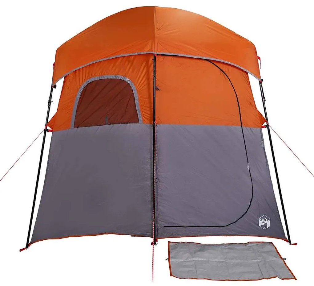 Tenda para duche para 2pessoas tecido impermeável cinza/laranja